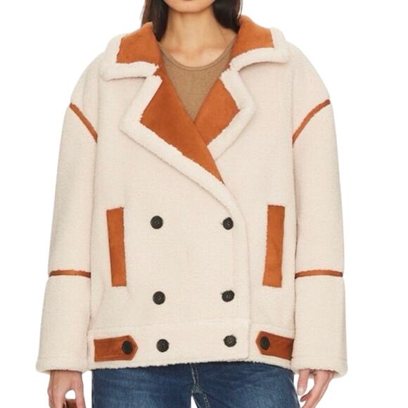 BlankNYC Out of Town Long Sherpa Bonded Jacket, Size L, New with Tag - Picture 1 of 16